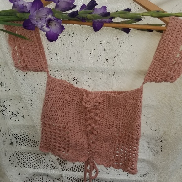 Boho Chic Crochet Crop Top🦋 - Picture 2 of 5